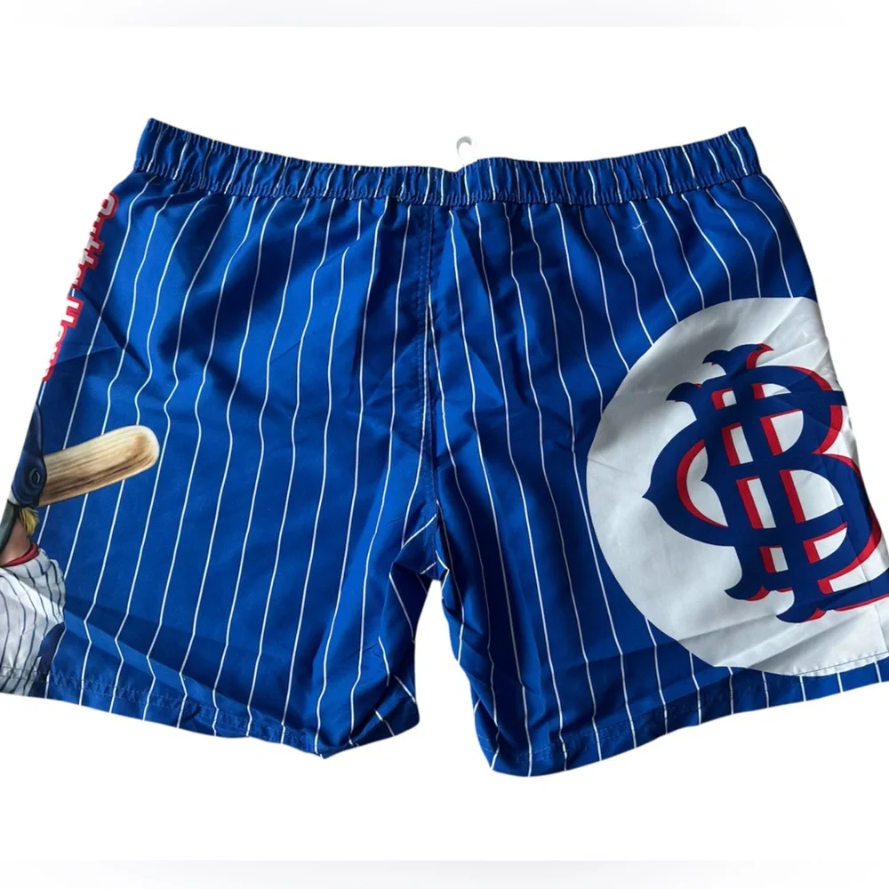 Big League Chew Striped Men's Swim Shorts- Large